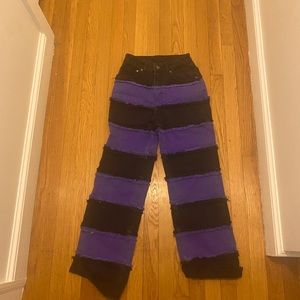 COPY - The ragged priest striped distressed jeans